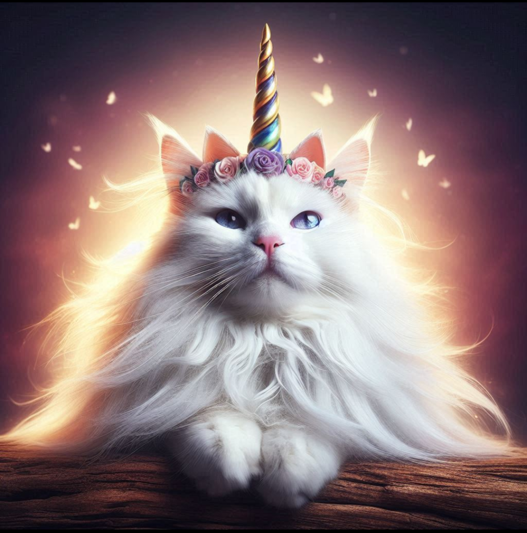 Majestic White Cat
